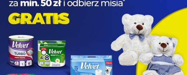 Miękkość Velvet + pluszowy miś w prezencie – idealny duet!