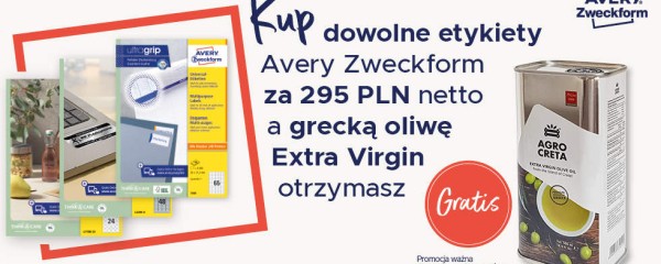 Etykiety Avery + oliwa gratis!