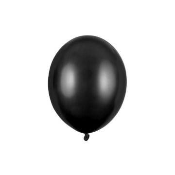 Balony 27cm [100] metalik czarne