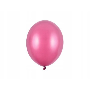 Balony 27cm [100] metalik różowy ciemny