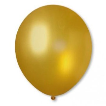 Balony 27cm [100] metalik złote