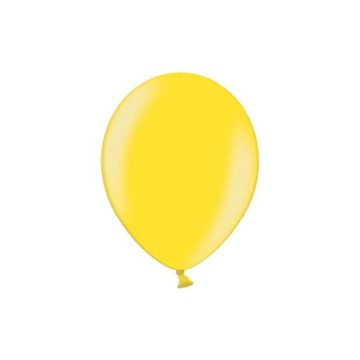 Balony 27cm [100] metalik żółte