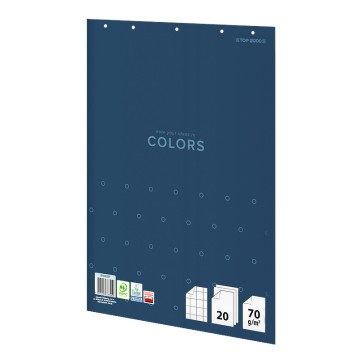 Blok flipchart TOP2000 COLORS 64/90 krata 20k.