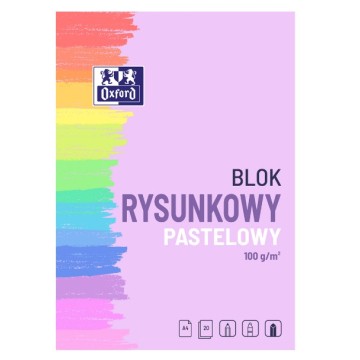 Blok rysunkowy kolor pastel OXFORD A4/10 100g