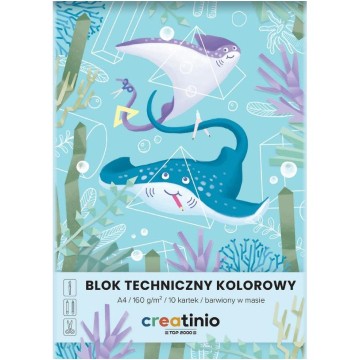 Blok techniczny kolor A4/10 TOP2000 CREATINIO 160g