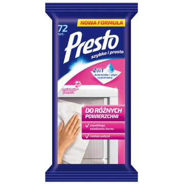 Chusteczki czyszczące PRESTO [72] uniwersalne