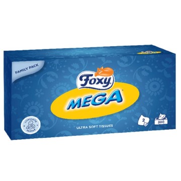 Chusteczki higieniczne karton FOXY MEGA 2w [200]