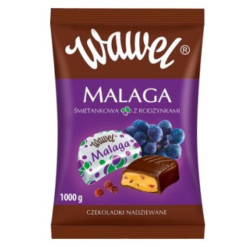 Cukierki WAWEL MALAGA śmietankowe z rodzynkami 1kg