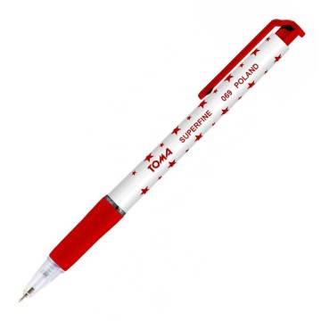 Długopis TOMA SUPERFINE AUTOMAT czerwony