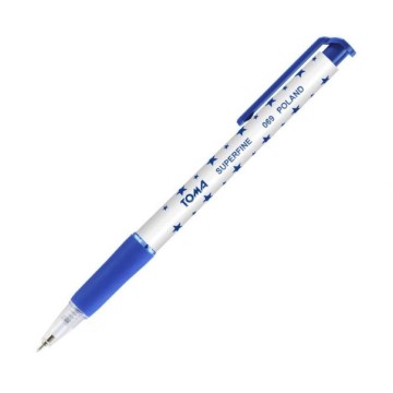 Długopis TOMA SUPERFINE AUTOMAT niebieski