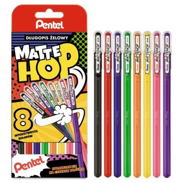Długopisy żelowe PENTEL MATTEHOP 1,0mm [8]