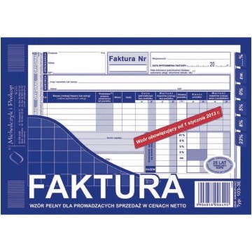 Druk- Faktura VAT Netto A5 MIPRO