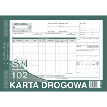 Druk- Karta drogowa Sm-102 MIPRO nienumerowana