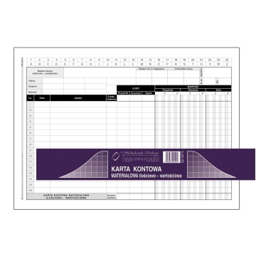 Druk- Karty kontowo ilość-wart. A5 MIPRO [20]