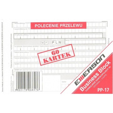 Druk- Polecenie przelewu A6 1+3 EMERSON PP-17
