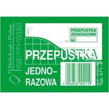 Druk- Przepustka jednorazowa MIPRO