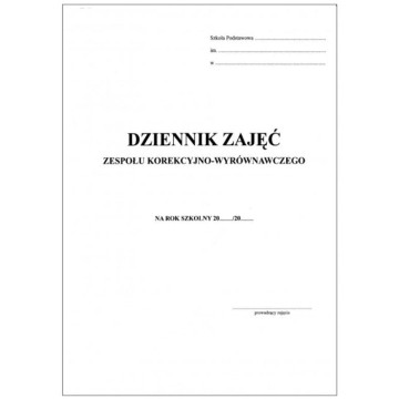 Druk.szkol- Dziennik zajęć zespołu korekcyj. wyrów