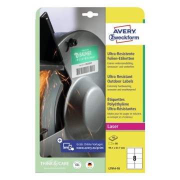 Etykiety samop. A4 AVERY ULTRA [10] 99,1/67,7