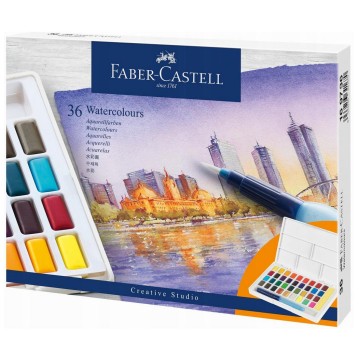 Farby akwarelowe FABER CASTELL [36] w kostkach