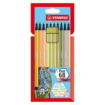 Flamastry STABILO PEN 68 [10] (kolory 2022)