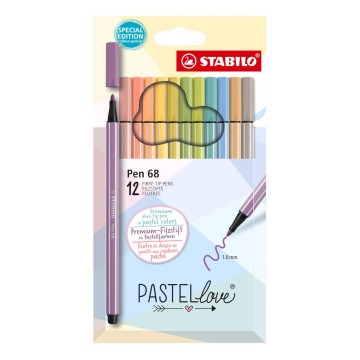 Flamastry STABILO PEN 68 [12] PASTELLOVE