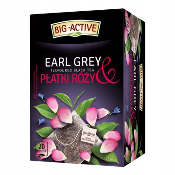 Herbata BIG-ACTIVE [20] EARL GREY płatki róż