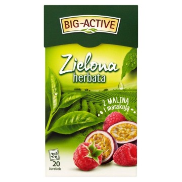 Herbata BIG-ACTIVE [20] zielona malina/marakuja