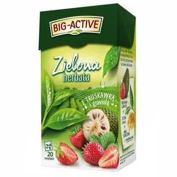 Herbata BIG-ACTIVE [20] zielona truskawka/graviola