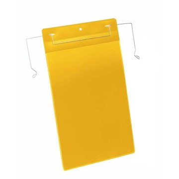 Kieszenie z drutem DURABLE A4 PION [50] żółte