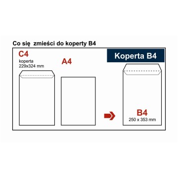 Koperty B4 HK białe [250] (KARTON)