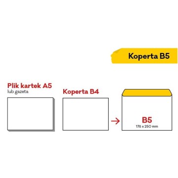 Koperty B5 SK białe [500] (KARTON)