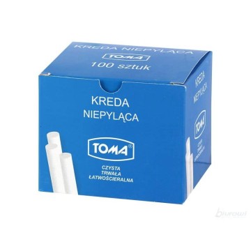 Kreda biała TOMA okrągła [100] niepyląca