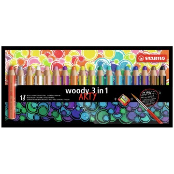 Kredki akwarelowe STABILO WOODY ARTY [18]