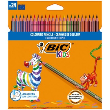 Kredki ołówkowe BIC KIDS EVOLUTION STRIPES [24]