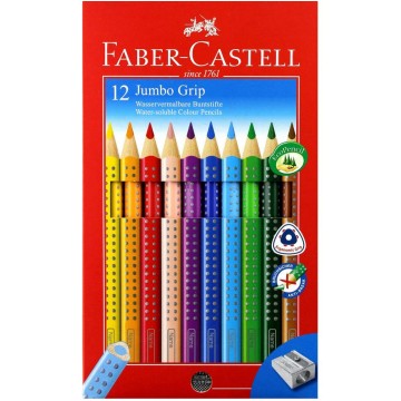 Kredki ołówkowe FABER CASTELL JUMBO GRIP [12]