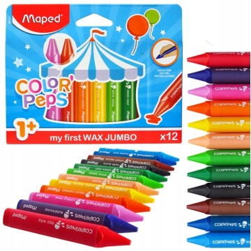 Kredki świecowe MAPED COLORPEPS JUMBO [12]