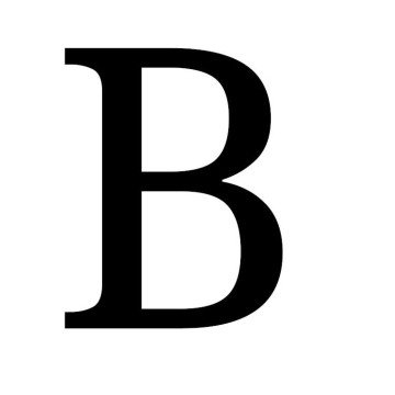 Litera samoprzylepna 10cm czarna "B"