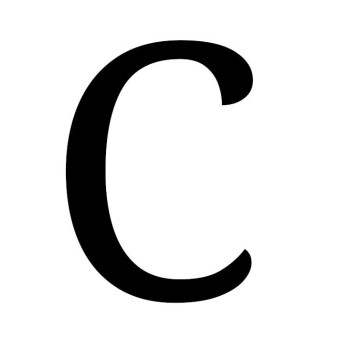 Litera samoprzylepna 10cm czarna "C" EOL