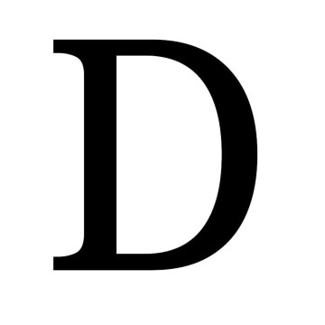 Litera samoprzylepna 10cm czarna "D"
