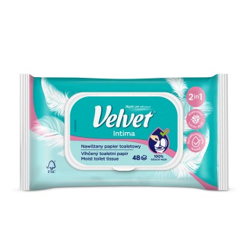 Nawilżany papier toalet. VELVET [48] INTIMA