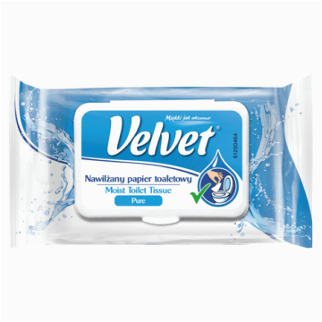 Nawilżany papier toalet. VELVET [48] PURE