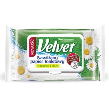 Nawilżany papier toalet. VELVET [48] RUMIANEK