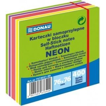 Notes samop. DONAU 76/76 NEON-PASTEL 400k zielony