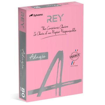 Papier kolor A4 80g REY ADAGIO 05 różowy