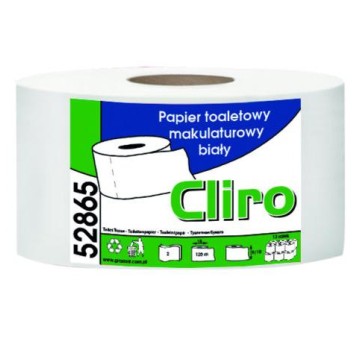 Papier toalet. JUMBO makulat.CLIRO 135m biała [12]
