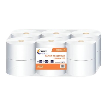 Papier toaletowy JUMBO LUNA 200m celuloza 2W [12]