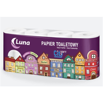 Papier toaletowy LUNA CITY SOFT celuloza 3W [8]