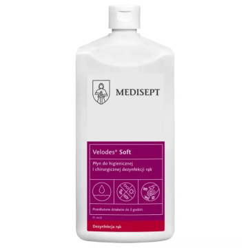 Płyn do dezyn rąk MEDISEPT VELODES SOFT 1L