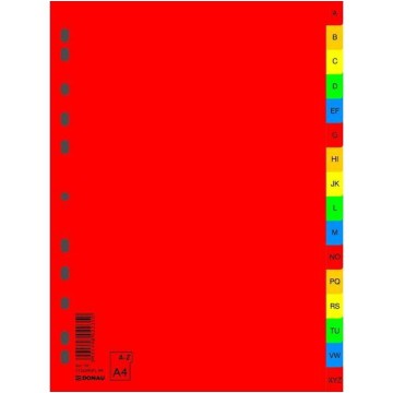 Przekładki do segr. A4/AZ DONAU PP kolor