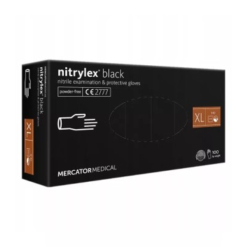 Rękawice nitrylowe XL [100] czarne